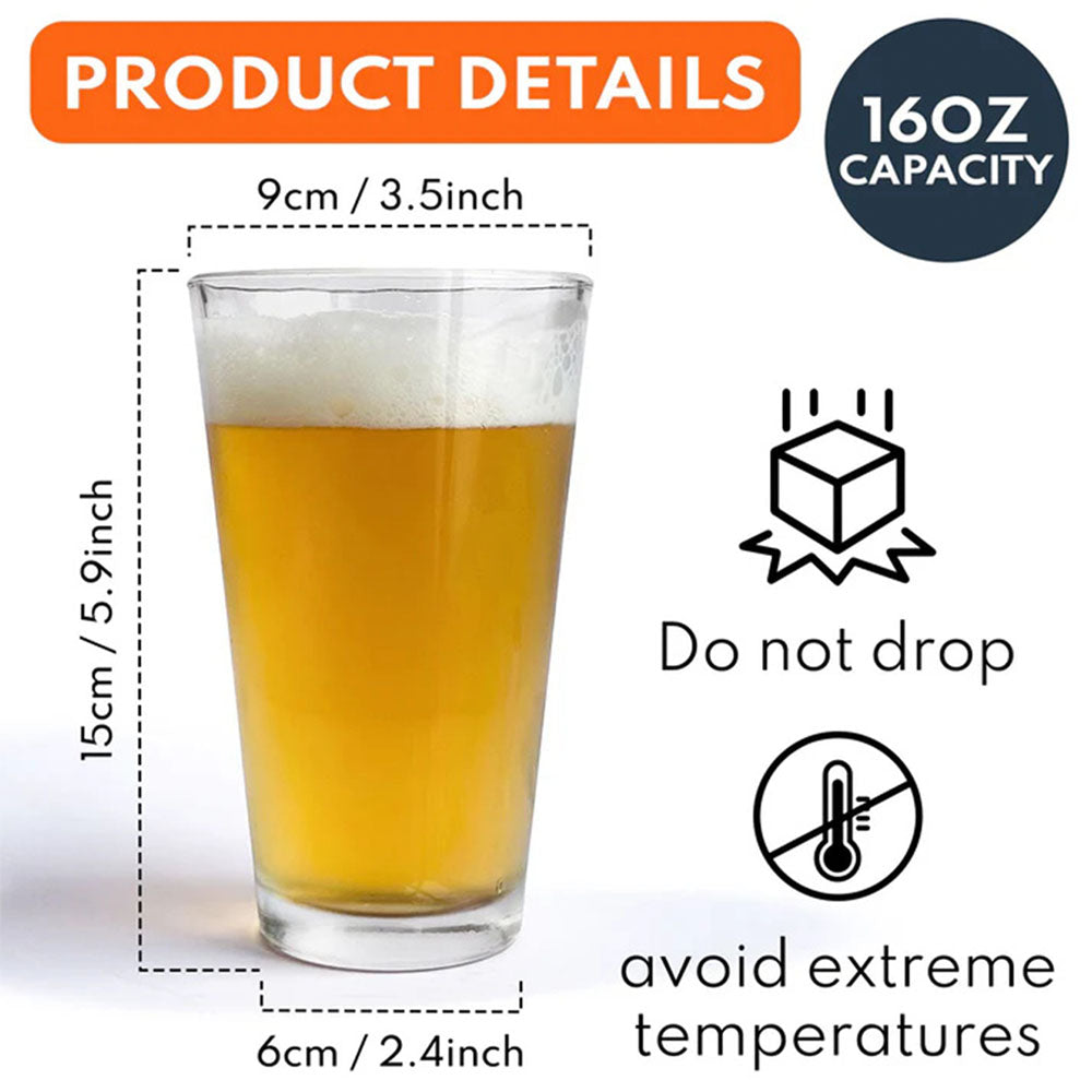 Personalized Beer Glass Drink Up Dad, We Won't Tell Mom Fist Beer Glass Gift for Dad Grandpa