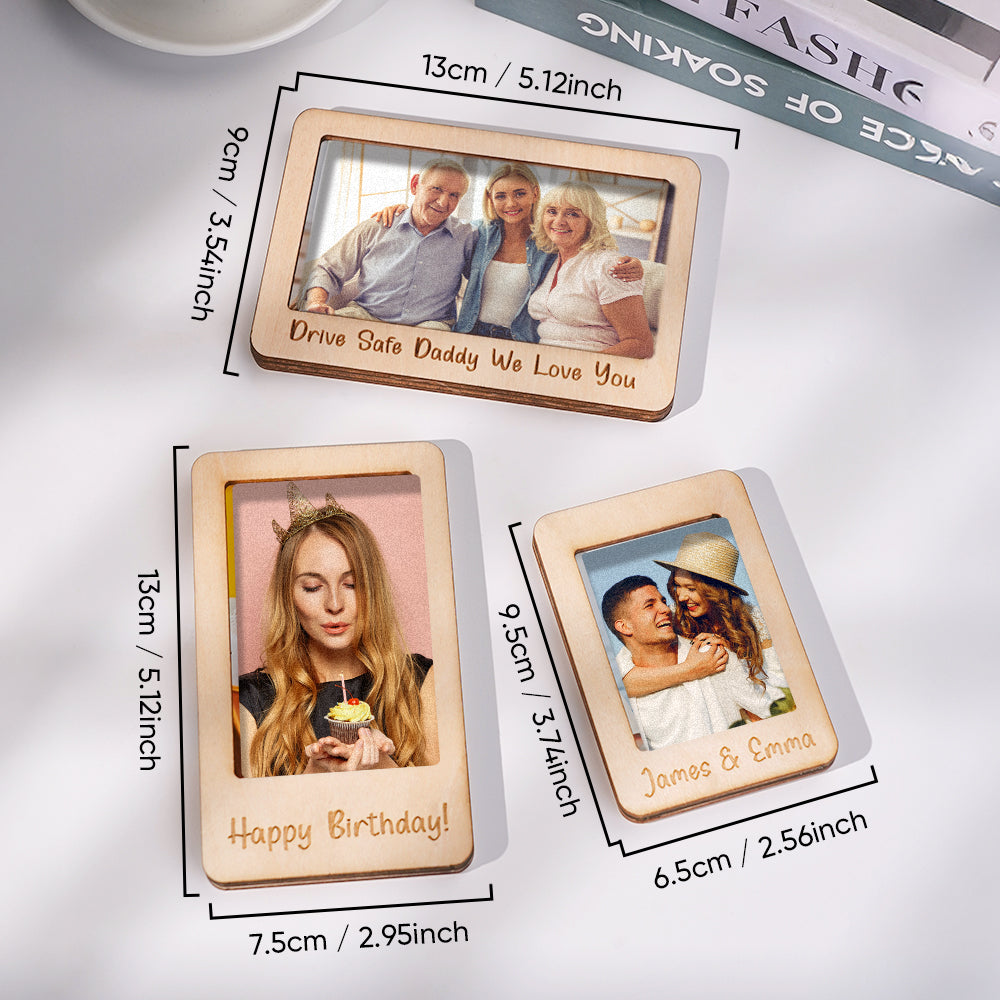 Personalized Photo Frame Car Sun Visor Clip Car Accessories Decoration Gift for Him