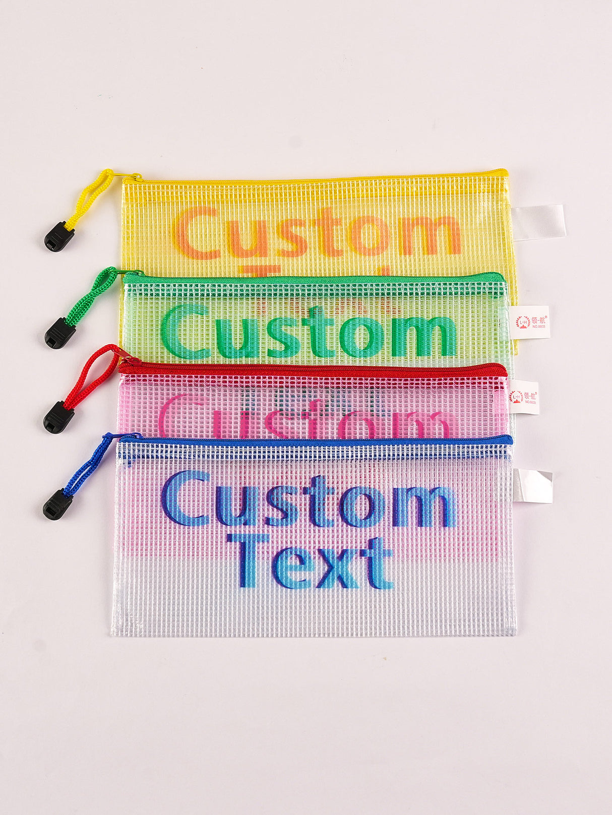 Personalized Wedding Stationery Zipper Bag - Custom Text Design