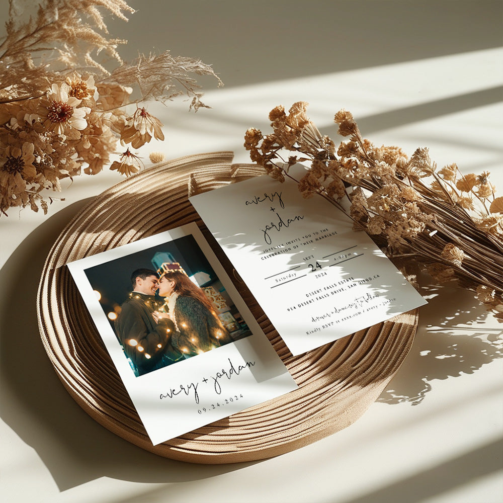 Personalized Wedding Invitation Card Photo Wedding Invitation