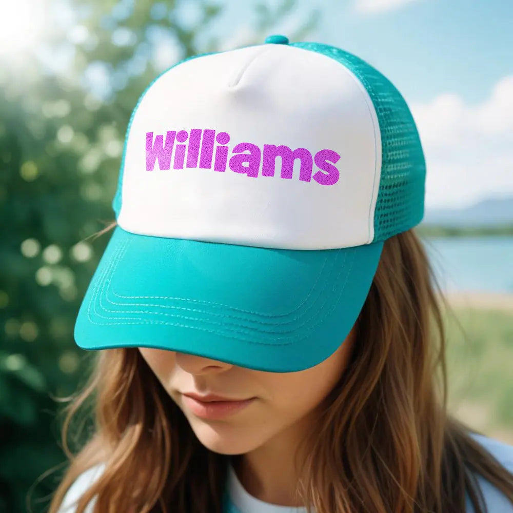 Custom Puff Print Trucker Hat Personalized Name Light-changing Foam Trucker Caps Back to School Gift