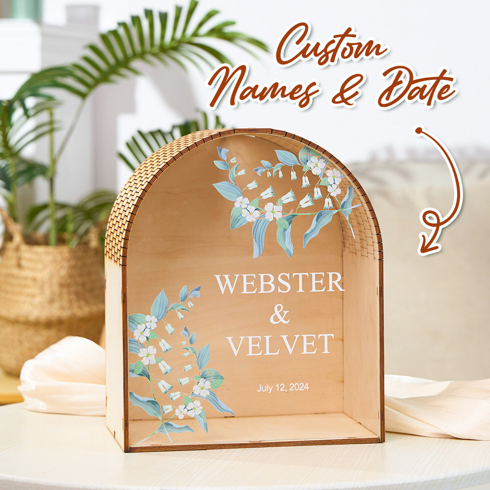 Personalized Wedding Card Box Arch Wedding Memory Box Wedding Gift for Couple