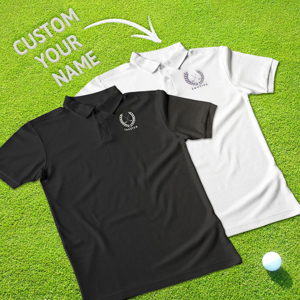 Custom Golf Polo Shirt Embroidered Name Men's Short Sleeve Polo Shirt