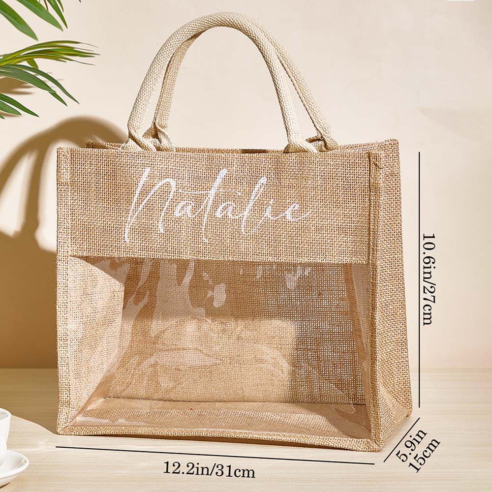 Personalized Bridesmaid Proposal Bags Monogram Tote Bag Wedding Gift for Her