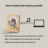 Personalized Photo Wooden Album Music Record Player Wedding Anniversary Gift for Couples