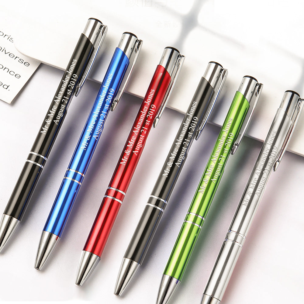 Custom Pens Office Pens Personalized Pens Metallic Printed Name Pen Custom Metal Pen Great Gift Ideas 12 Pieces