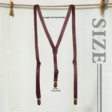 Personalized Men's PU Suspenders with Engraved Name Gift for Men Groomsmen Accessory