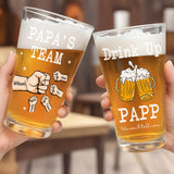 Personalized Beer Glass Drink Up Dad, We Won't Tell Mom Fist Beer Glass Gift for Dad Grandpa