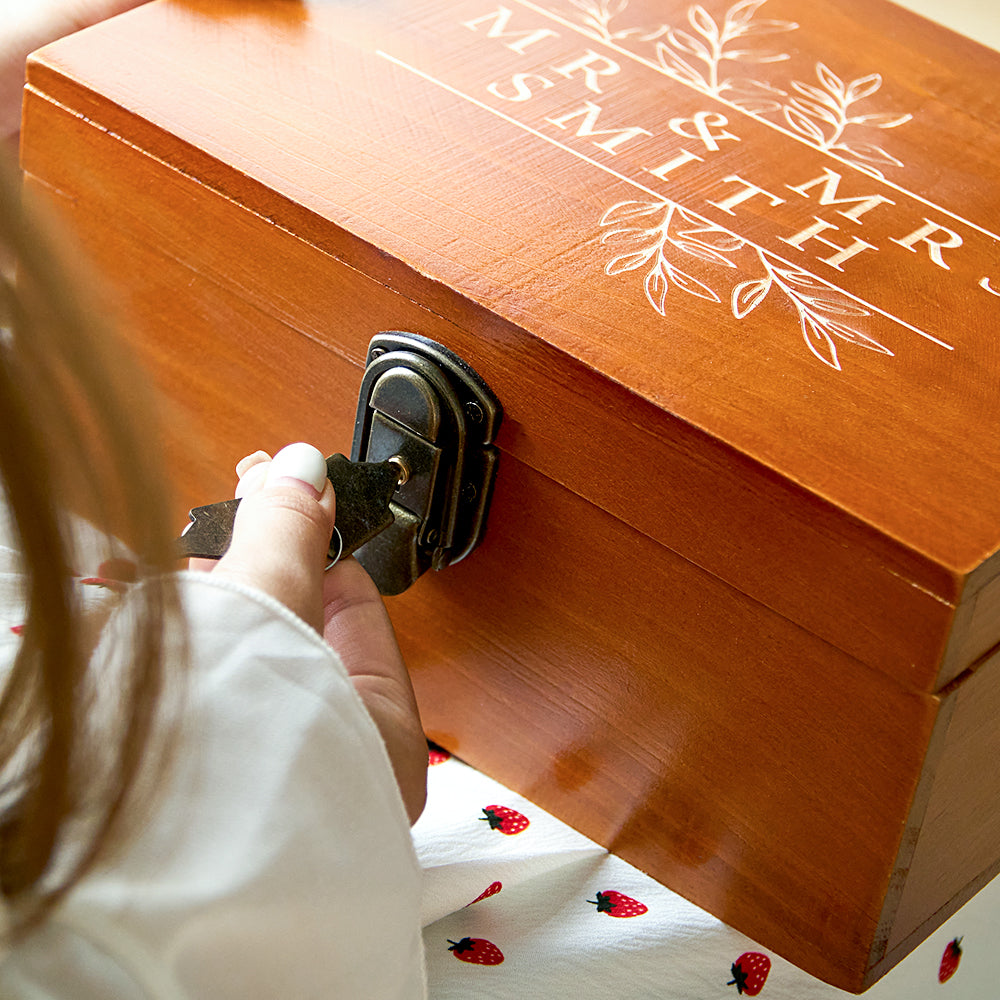 Personalized Wooden Keepsake Box Wedding Card Wood Box Wedding Gift