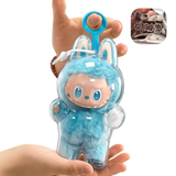 Protective Case for LABUBU Fall in Wild/ Let's Checkmate, Display Box Hard Cover Accessories with Keychain for Exciting Macaron with Costumes
