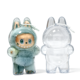 Protective Case for LABUBU Fall in Wild/ Let's Checkmate, Display Box Hard Cover Accessories with Keychain for Exciting Macaron with Costumes