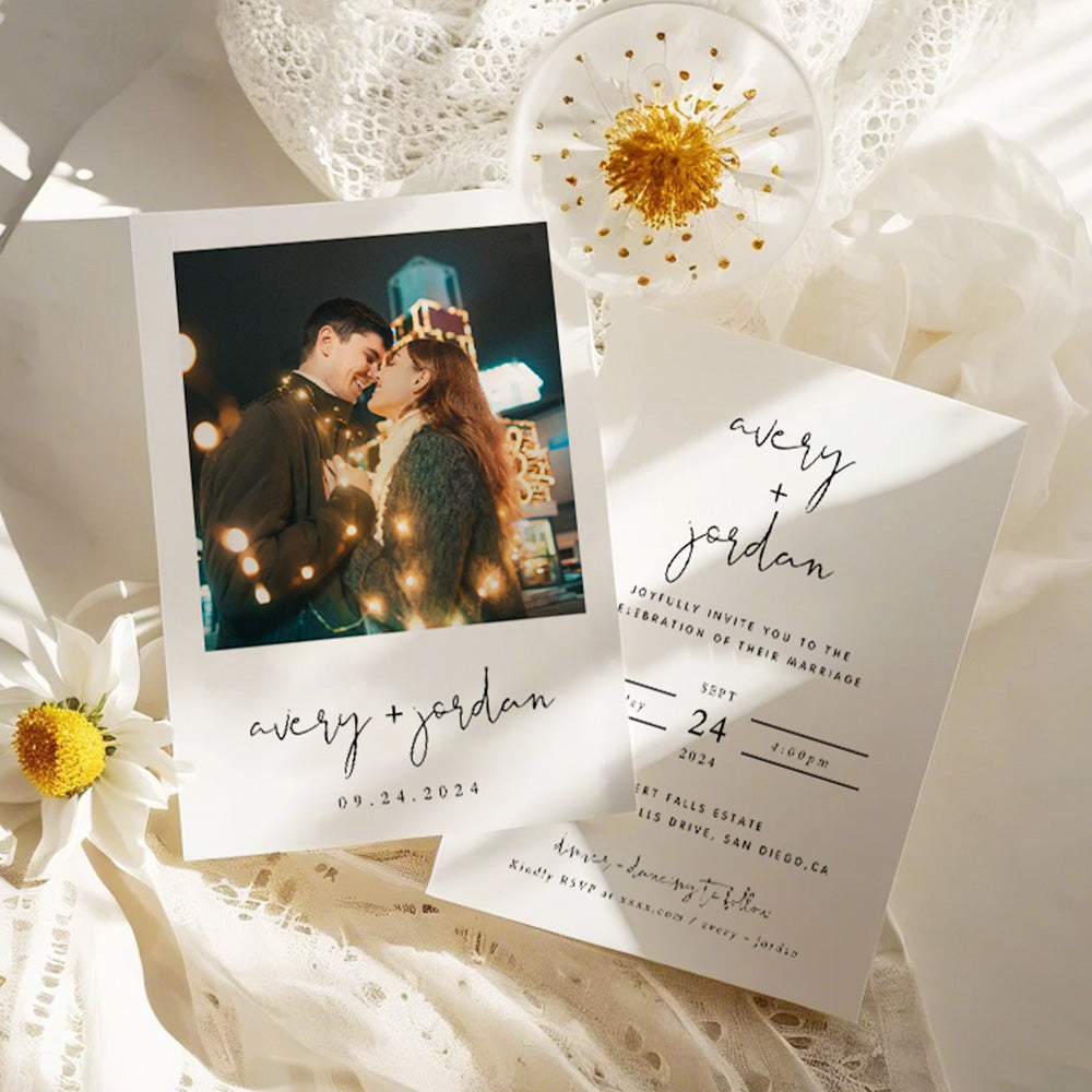 Personalized  Wedding Invitation Card Photo Wedding Invitation