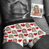 Custom Photo Boxer Men's, Heart Face Underwear - Men