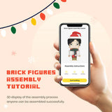 Customized Head Skier Figures Small Particle Block Toy Customizable Brick Art Gifts