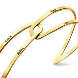 Custom Adjustable Cuff Couple Bracelet Gift Personalized Jewelry Birthday Wedding Bridesmaid for Her