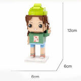 Customized Head Skier Figures Small Particle Block Toy Customizable Brick Art Gifts