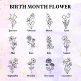 Personalized Birth Flower PU Leather Jewelry Box with Name Jewelry Box Gift for Her