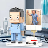 Full Body Customized 1 Person Brick Figures with Photo Doctor Theme Gift Birthday Gift Valentines Gift Father's