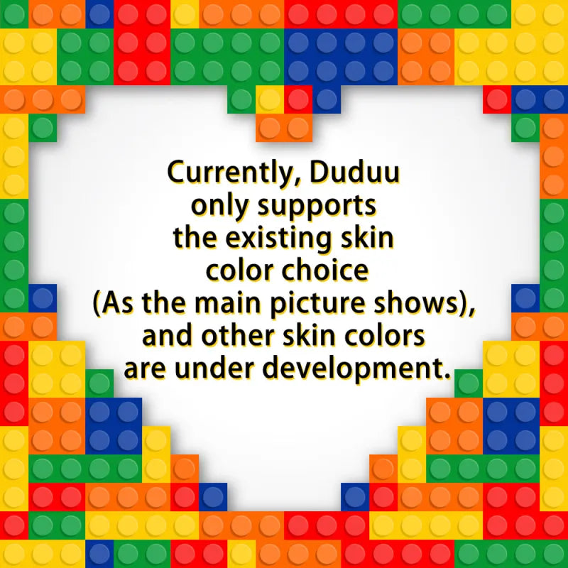 Full Body Customized 1 Person Duddu Brick Figures Valentine's Day Gift Birthday Gift for Her
