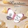 Personalized Acrylic Butterfly Brooch Pin with Words Photo Memorial Wedding Gift for Bride