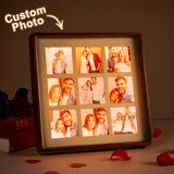 Personalized Photo Collage Photo Frame with Light Gift for Lover