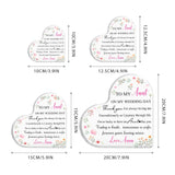 Personalized Aunt Of The Bride Heart Acrylic Plaque Custom Wedding Gift for Auntie From Bride