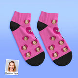 Custom Face Low Cut Ankle Socks – A Heartfelt "I Love U Mom" Gift for Every Occasion