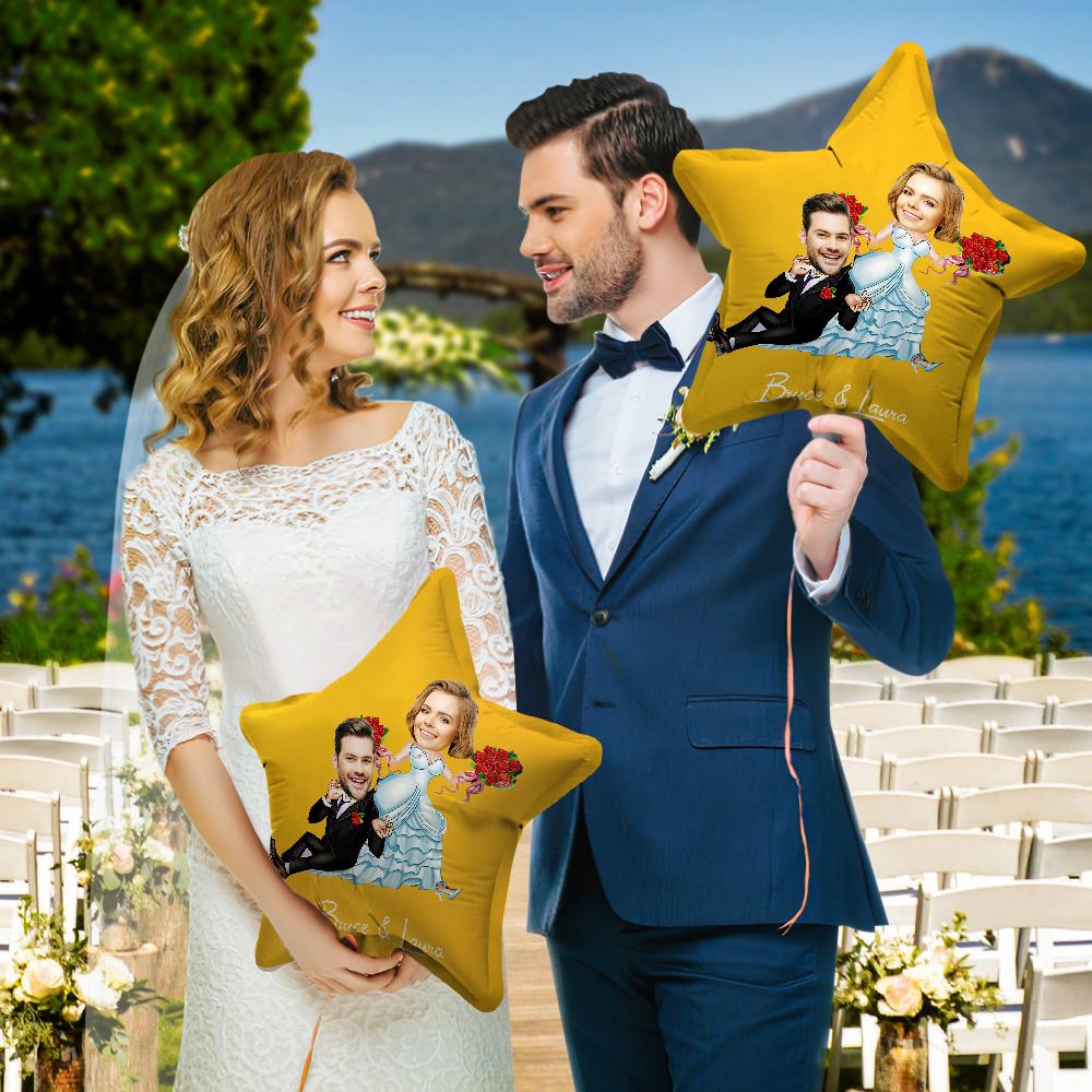 Personalized Face Balloons for Party Engagement Wedding Anniversary Decorations