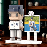 Body Customized 1 Person Brick Figures with Photo Baseball Theme Gift Birthday Gift Valentines Gift Father's
