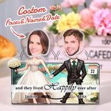 Personalized Face Newlywed Couple Shaking Head Standee Gift for Newlyweds