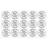 Personalized Thank You Transparent Stickers Round Wedding Birthday Favor labels for Gifts