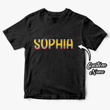 Personalized Back to School Pencil Name T-shirt First Day of School Shirt Gift for Kids