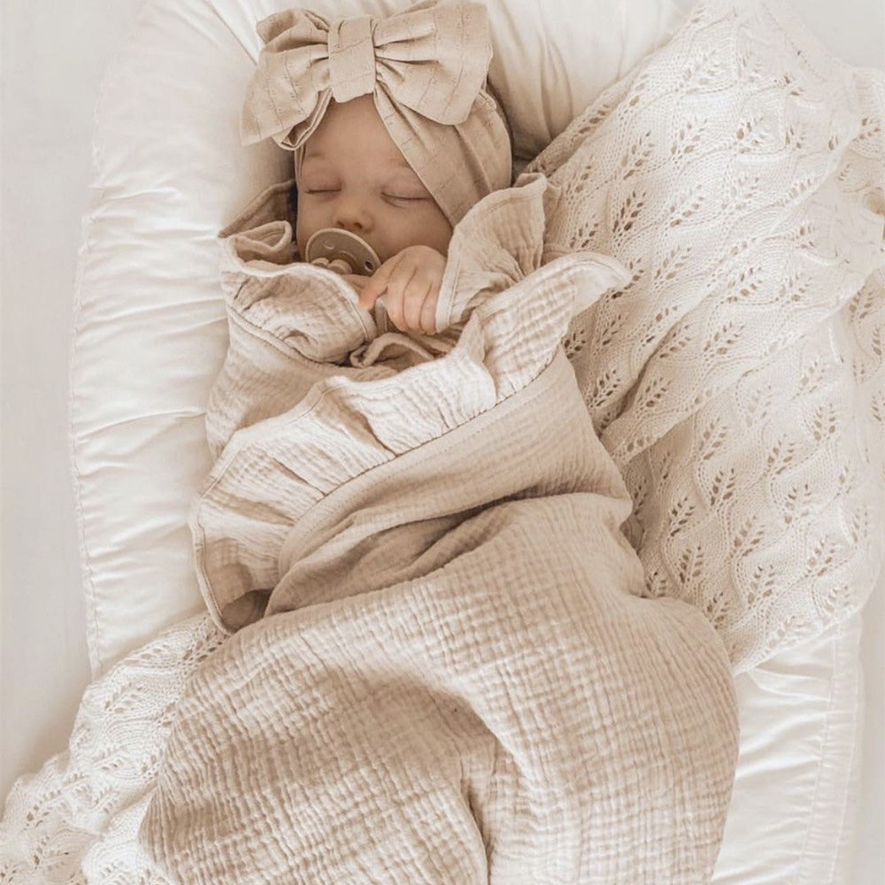 Personalized Baby Swaddle Blanket Custom Muslin Blanket with Embroidered Name Gift for Baby