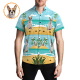 Personalized Photo Print Hawaiian Shirts Summer Beach Button Shirt