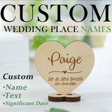 Personalized Wooden Wedding Placenames Custom Place Cards Wedding Table Decorations