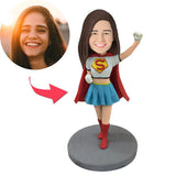 Supergirl Popular Custom Bobblehead With Engraved Text