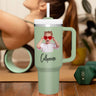 Personalized Text 40oz Insulated Mug with Handle and Straw Stainless Steel Custom Travel Cup Gift for Family Friends Couples