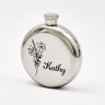 Personalized Name Flask with Birth Flower Custom Flask Gift for Bridesmaid Bachelorette Friends