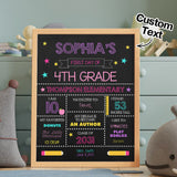 Personalized Back to School Sign First Day of School Sign Gift