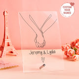 Custom Acrylic Plaque With Names Wedding Gifts Anniversary Gifts