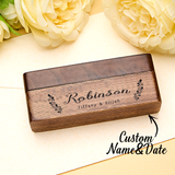 Personalized Engraved Wood Rings Bearer Box with Name Wedding Proposal Gift for Couple