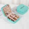 Personalized Name PU Leather Jewelry Box Jewelry Organizer Gifts for Her Wedding Gift