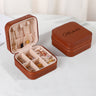 Personalized Name PU Leather Jewelry Box Jewelry Organizer Gifts for Her Wedding Gift