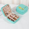 Personalized Name PU Leather Jewelry Box Birthflower Jewelry Organizer Gifts for Her Wedding Gift
