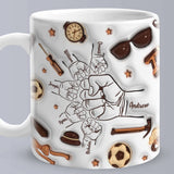 Personalized Fist Bump Mug for Papa or Grandpa - Perfect Father's Day Gift
