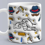 Personalized 3D Inflated Effect Kids Name Mug - Perfect Father's Day Gift