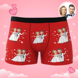 Custom Photo Boxer Double Wedding Underwear Men's Underwear Gift For Boyfriend AR View