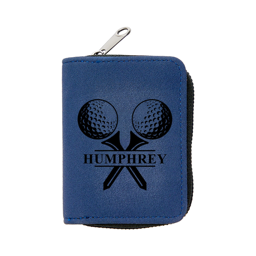 Personalized Leather Golf Wallet with 18 Card Slots Card Holder Wallet Gift for Men