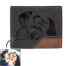 Custom Photo Wallet Bronzing Simplicity Men's Wallet Gifts For Dad