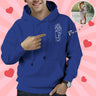 Custom Embroidered Hoodies Portrait From Photo Outline Photo Sweatshirt Gift for Men